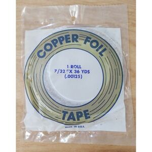 EDCO Copper Foil Tape for Stained Glass - 7/32" x 36 YDS (.00125) Made in USA